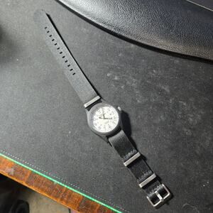 Timex Expedition Wristwatch Indiglo 50 Meters Black Nylon Strap